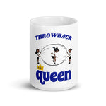 Throwback Queen White glossy mug